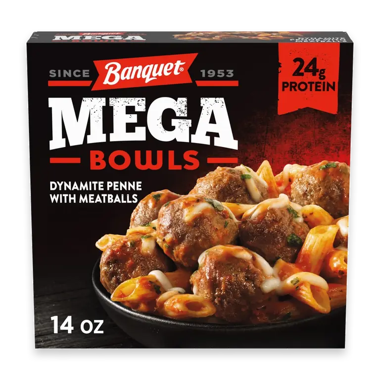 MEGA Bowls Dynamite Penne with Meatballs, Frozen Meal