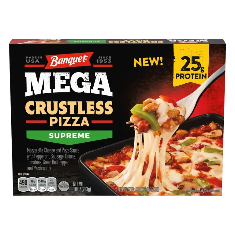 Mega Crustless Supreme Pizza, Frozen Meal