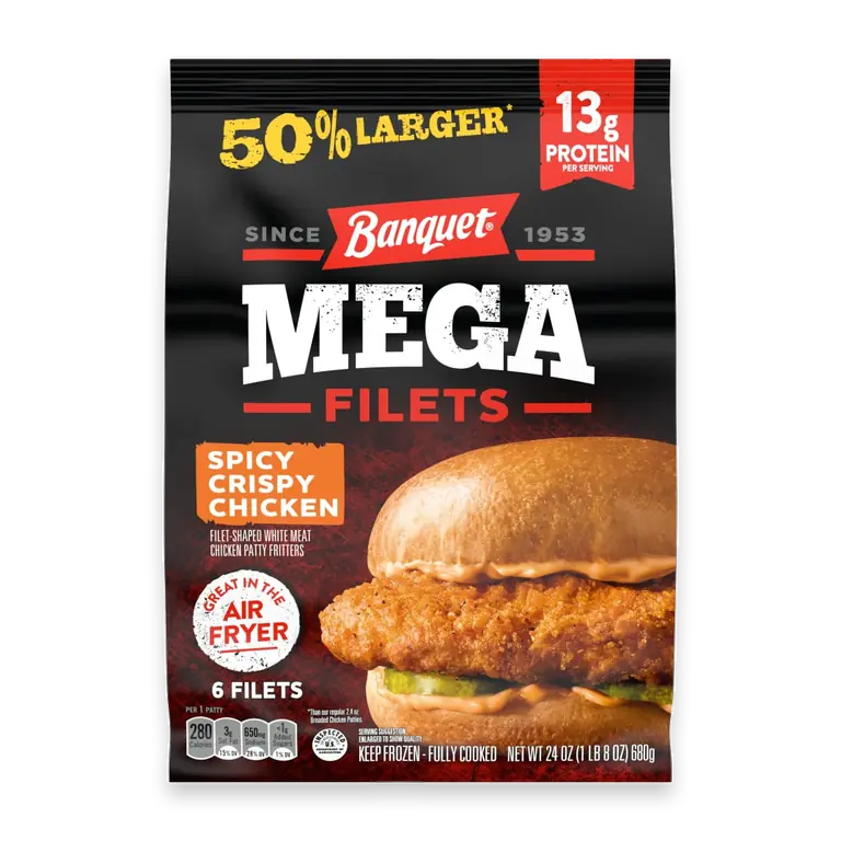 MEGA Filets Spicy Crispy Chicken Filets, Frozen Meal