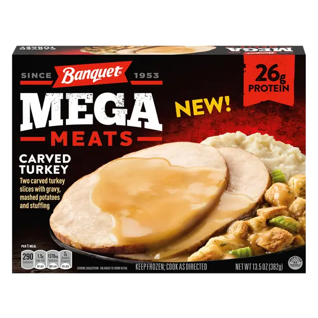 MEGA Meats Carved Turkey 26g Protein Frozen Meal