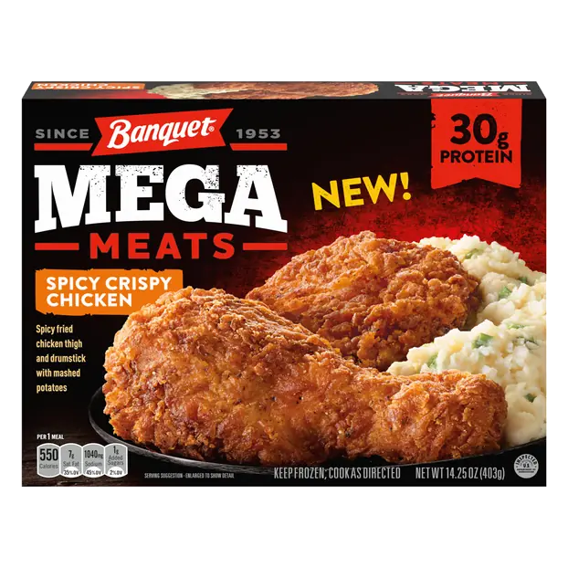 MEGA Meats Spicy Crispy Chicken with Mashed Potatoes Frozen Meal