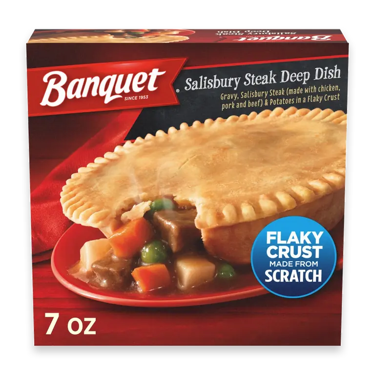 Salisbury Steak Deep Dish Pot Pie, Frozen Meal