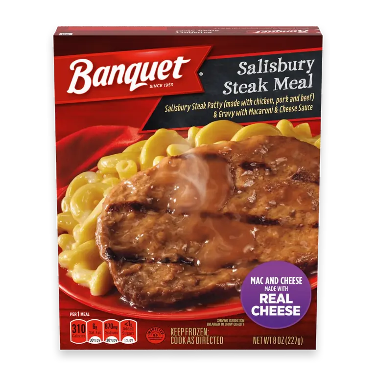 Salisbury Steak Meal with Mac and Cheese, Frozen Meal