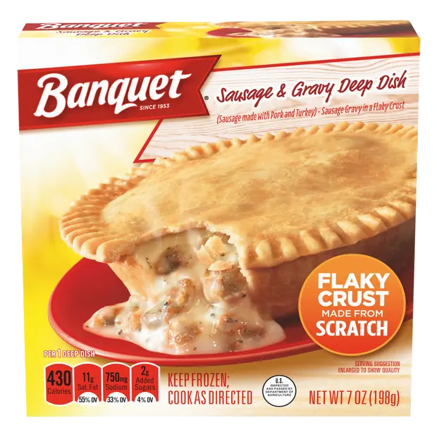 Sausage & Gravy Deep Dish Frozen Meal