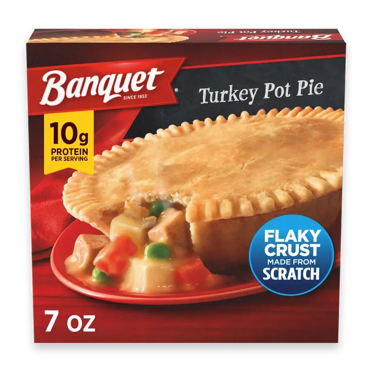 Turkey Pot Pie, Frozen Meal