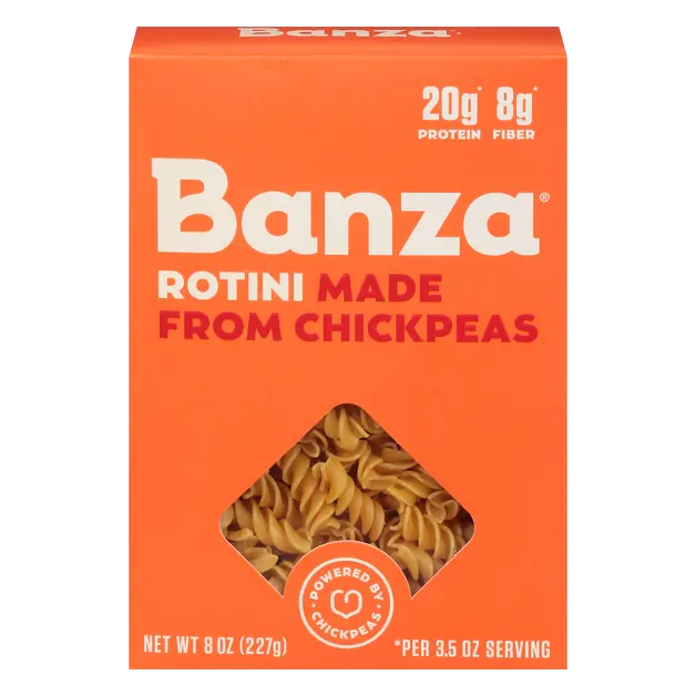 Gluten Free 20g Protein Fiber Rotini Chickpea Pasta