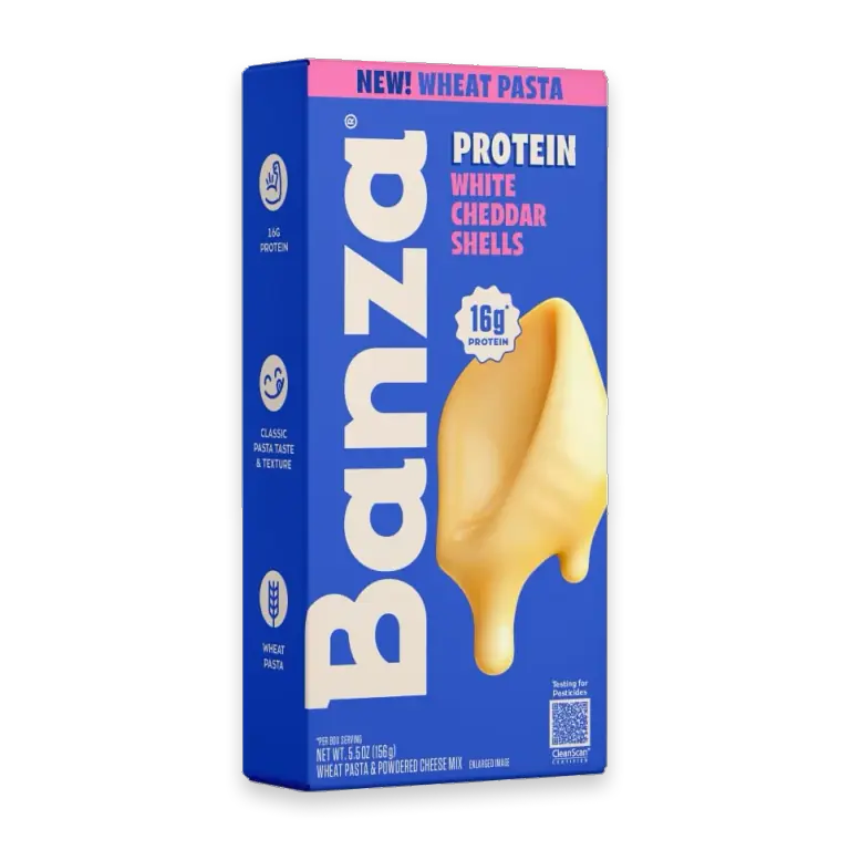 Protein White Cheddar Shells Mac & Cheese Made From Wheat + Chickpeas - 16g Protein