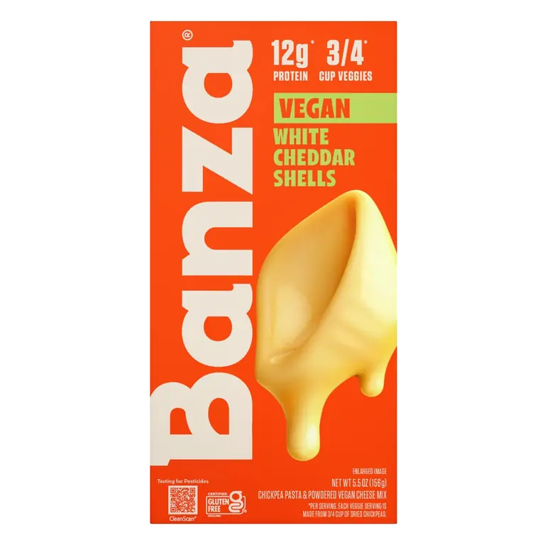 Shells + Vegan White Cheddar Plant-Based Mac with Chickpea Pasta