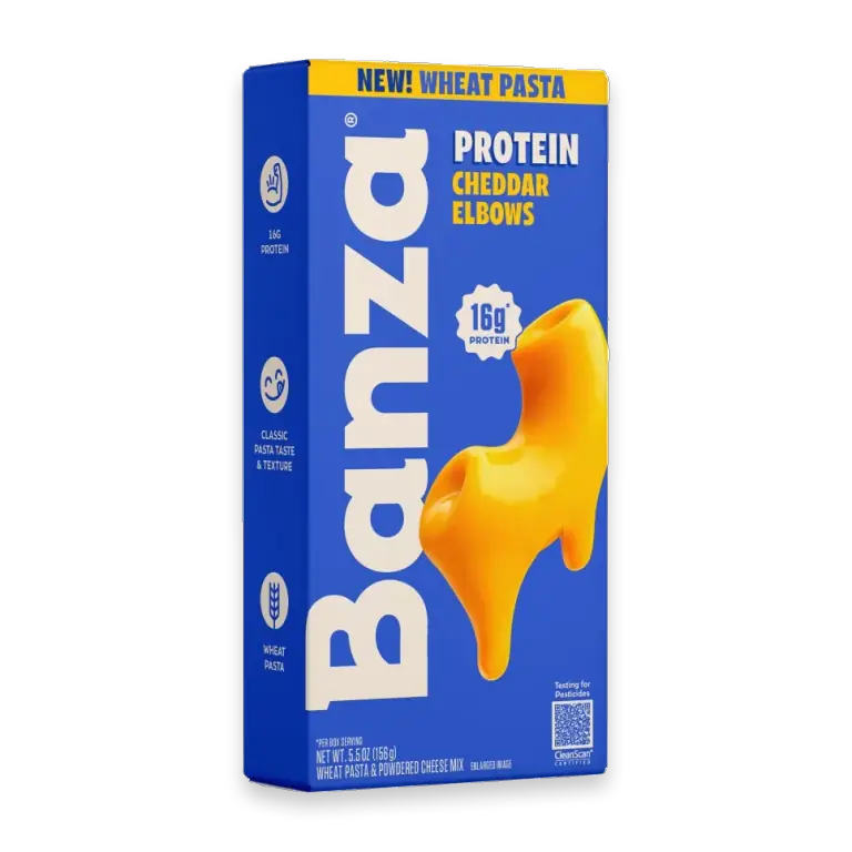 Wheat Protein Cheddar Elbows – 16g Protein, No-Compromises Mac & Cheese Powered by Chickpeas
