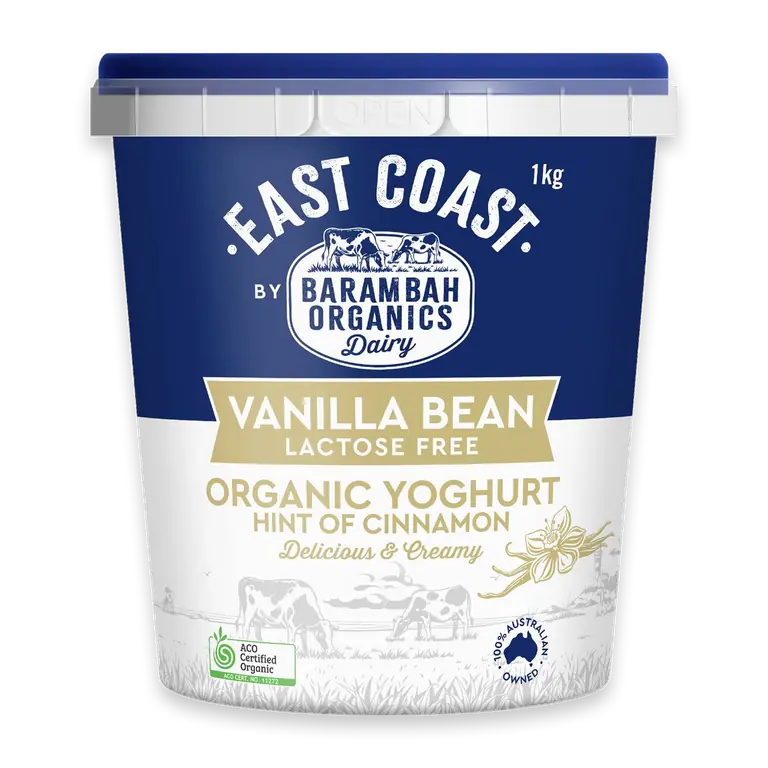 Organic Lactose Free Yoghurt Vanilla Bean & Cinnamon