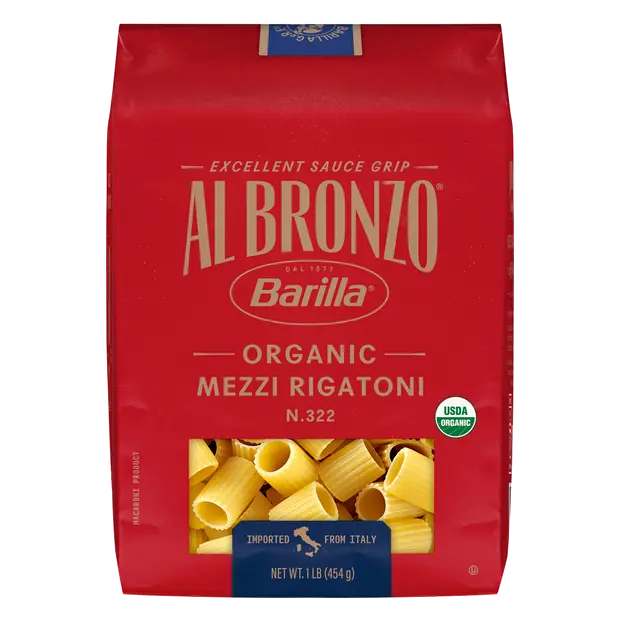 Al Bronzo Organic Mezzi Rigatoni Pasta