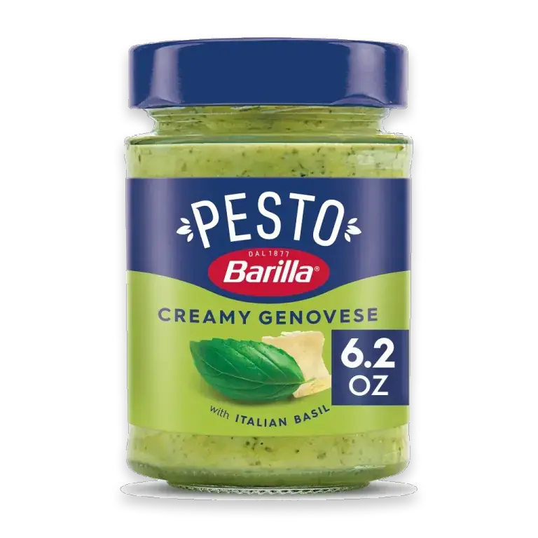 Creamy Genovese Pesto with Italian Basil Pasta Sauce and Spread