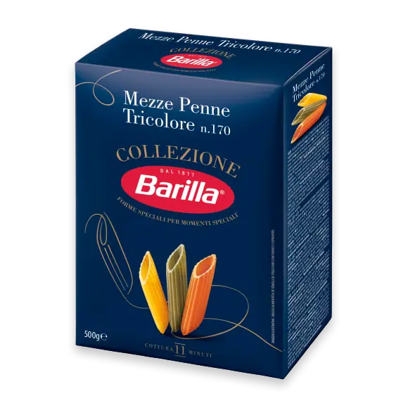 Mezze Penne Tricolore Pasta