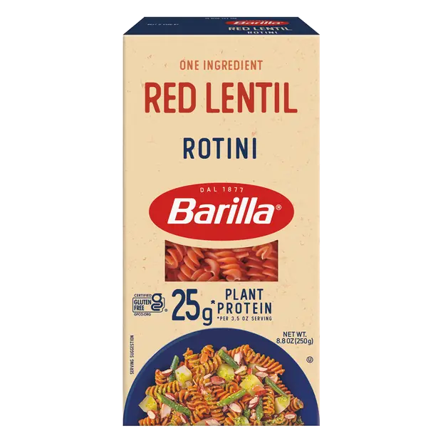 Plant Protein Gluten Free Vegan Red Lentil Rotini Pasta