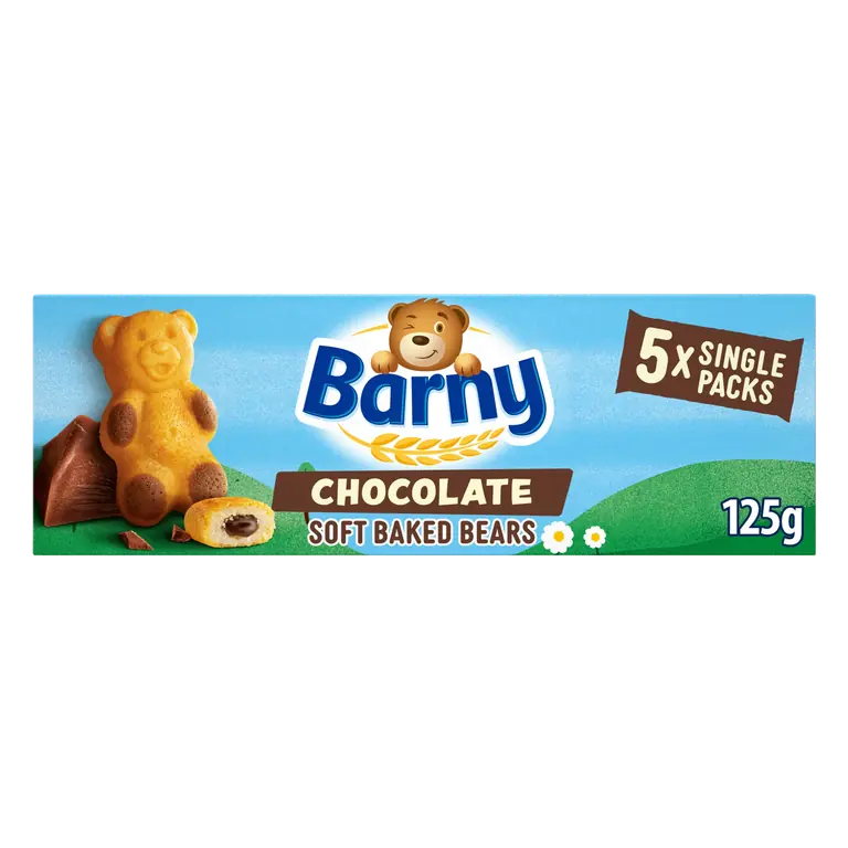 Barny 5 pack Chocolate Soft Baked Bears 125g (5 X 25g)
