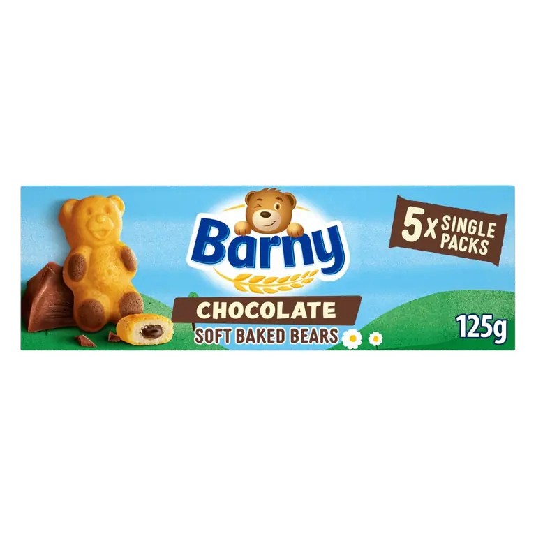 Chocolate Soft Baked Bears Biscuits 5 Pack Multipack