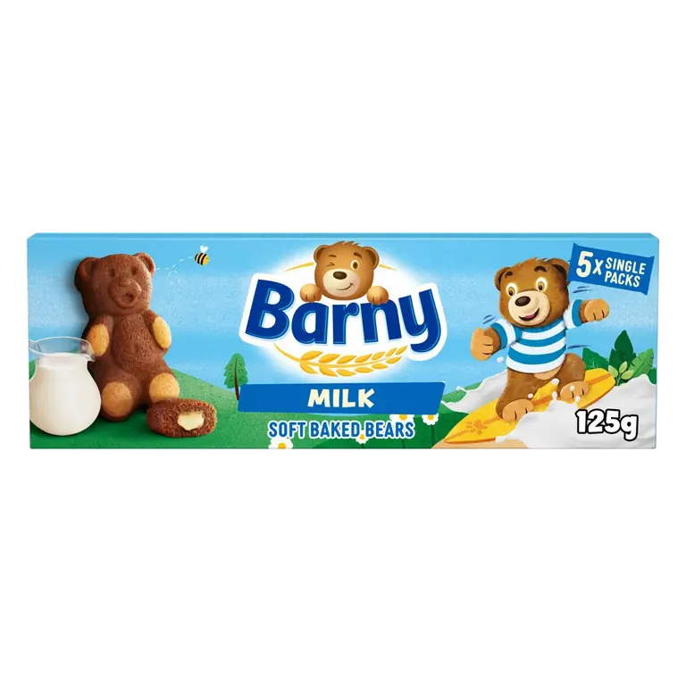 Milk Soft Baked Bears Biscuits 5 Pack Multipack