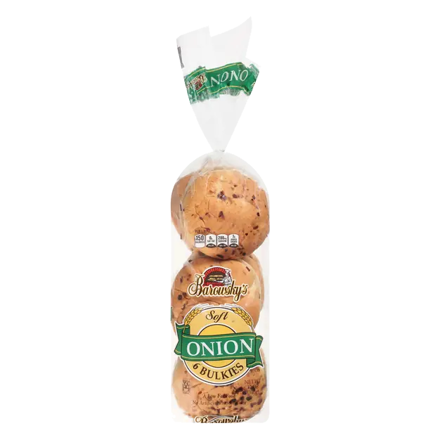 Soft Onion Bulkie Rolls - 6 ct