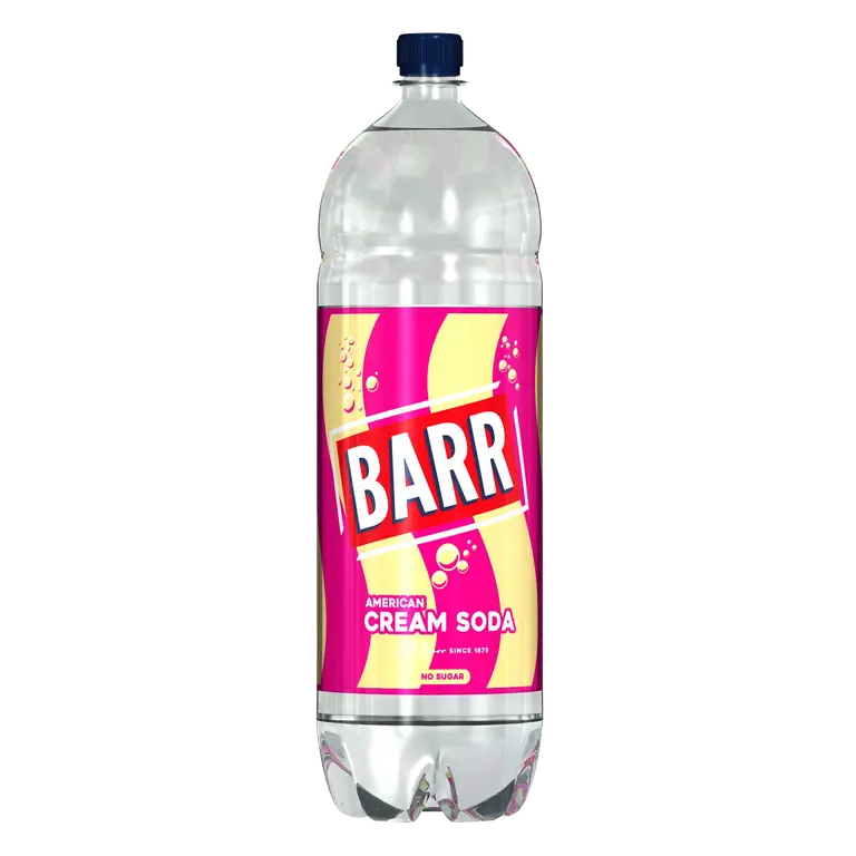 Barr American Cream Soda Flavoured Fizzy Drink 2L Bottle