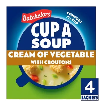 4 Cream of Vegetable Cup a Soup