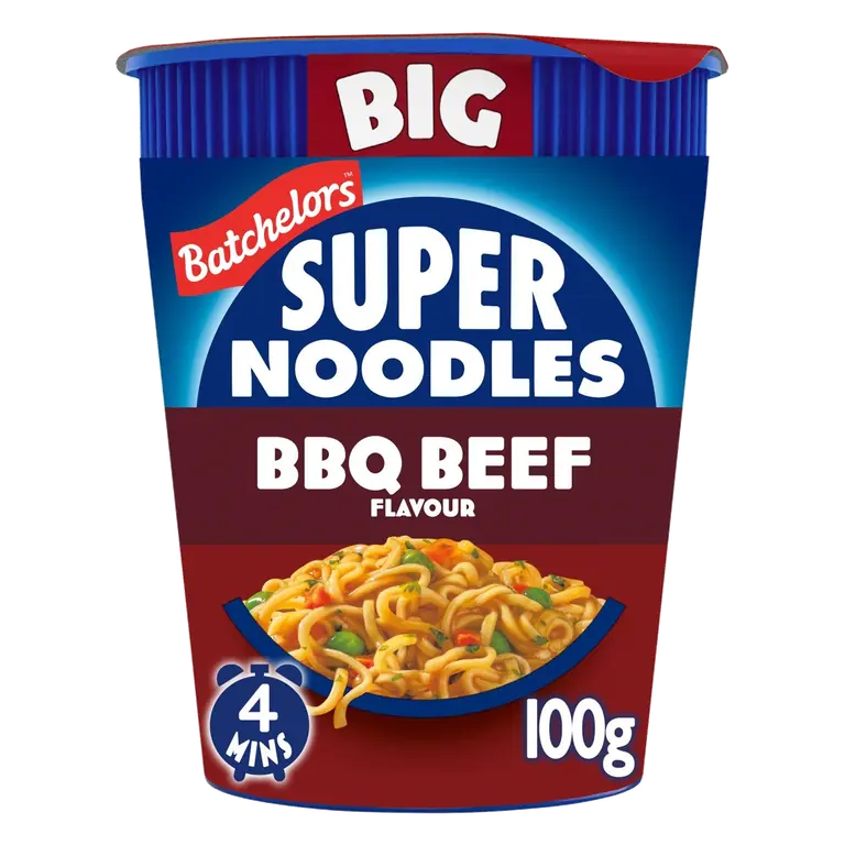Big Super Noodles BBQ Beef Flavour Instant Noodle Pot 100g