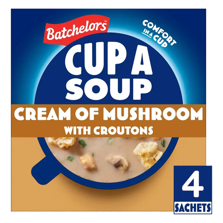 Cup a Soup Cream of Mushroom 4 Instant Soup Sachets 99g