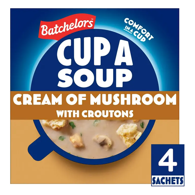 Cup a Soup, Cream of Mushroom with Croutons x4 99g
