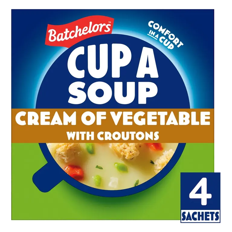 Cup a Soup Cream of Vegetable with Croutons 4 Sachets 122g