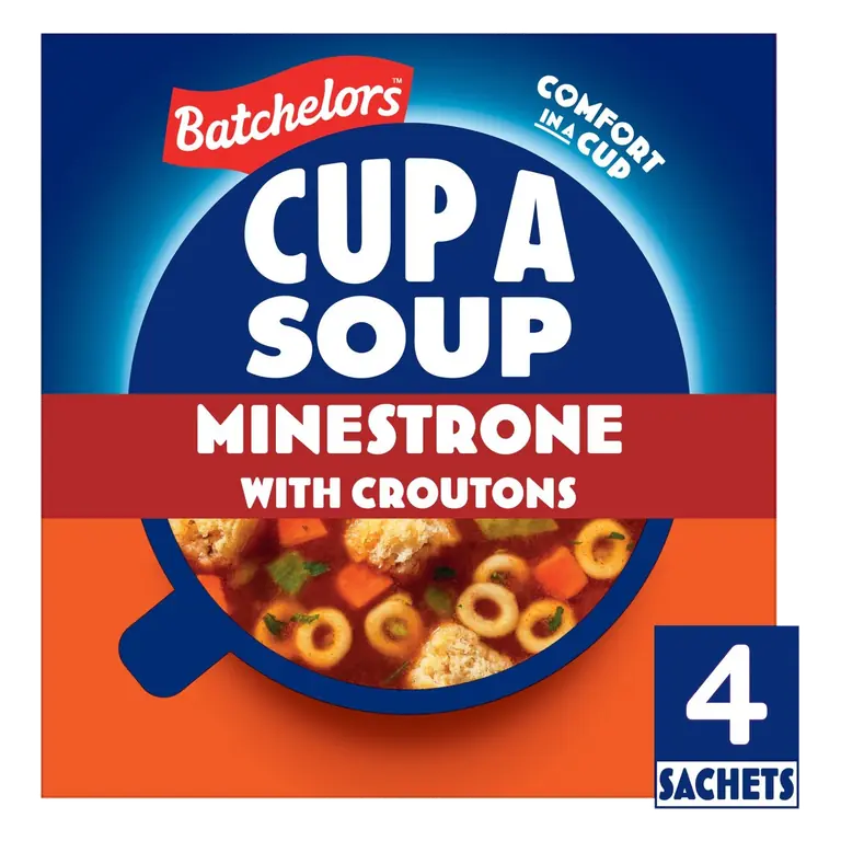 Cup a Soup Minestrone with Croutons 4 Instant Soup Sachets 94g