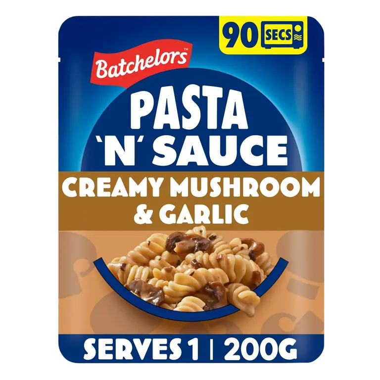 Batchelors Pasta 'n' Sauce 200g Creamy Mushroom & Garlic Microwave Ready Meal Pasta