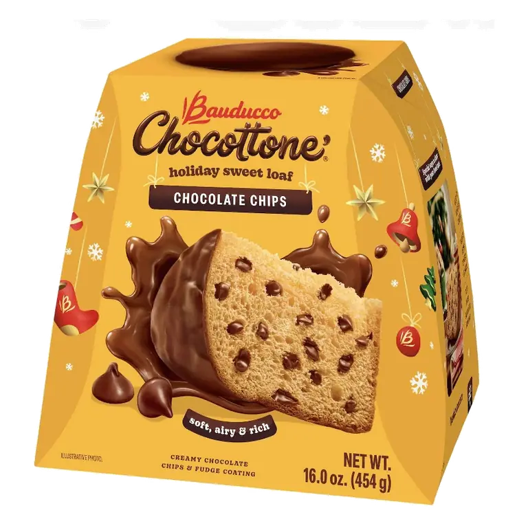 Bauducco Chocottone Chocolate Chips Soft Holiday Sweet Loaf, 16oz