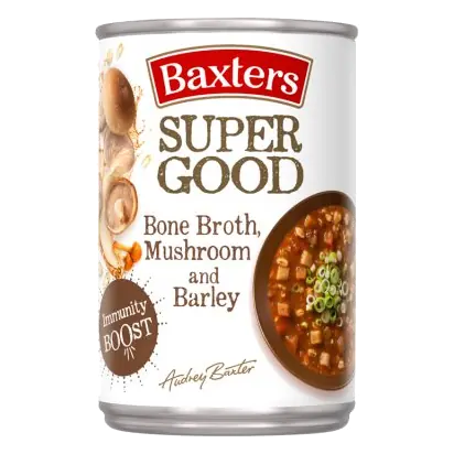Super Good Bone Broth, Mushroom & Barley Soup
