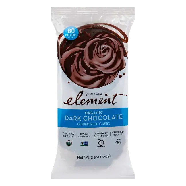 Organic Dark Chocolate Dipped Rice Cakes