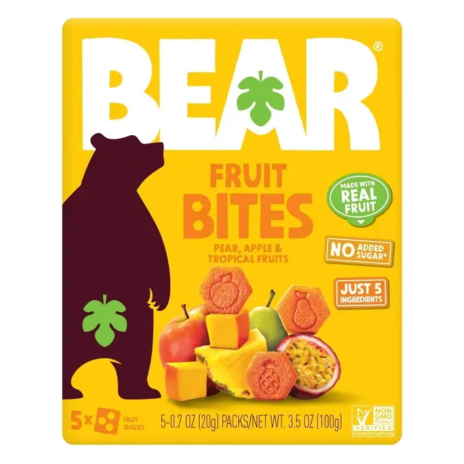 BEAR Bites Tropical Fruit Snacks, 3.5oz