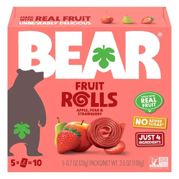 Fruit Rolls Apple-Bear Strawberry - 5 ct