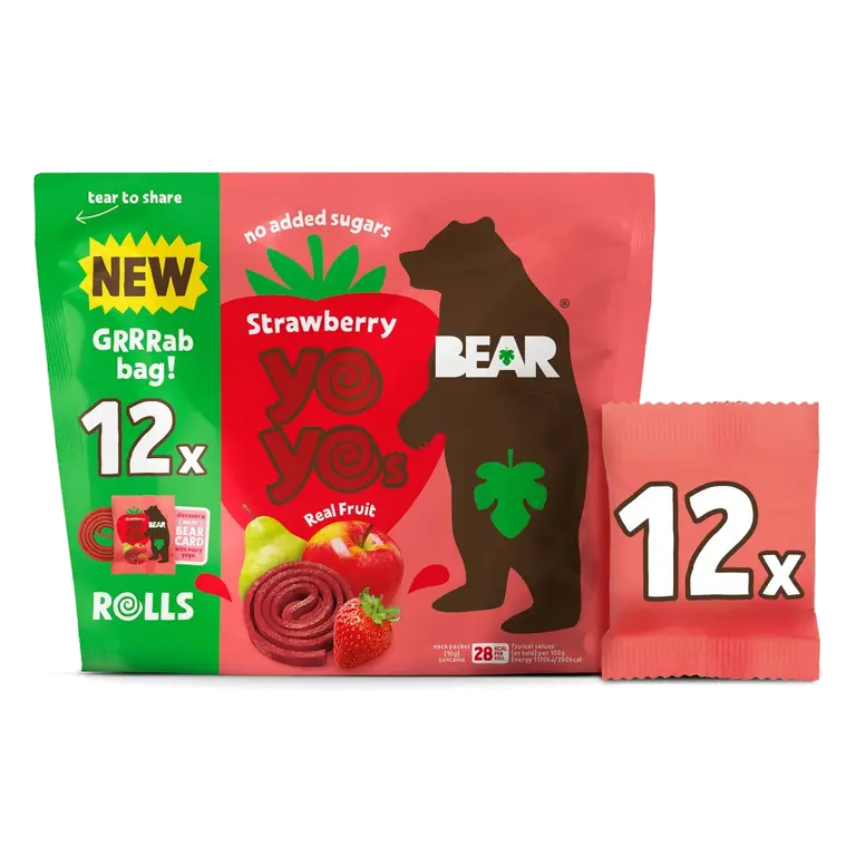 Fruit Yoyos Strawberry Grab Bag 12X10g