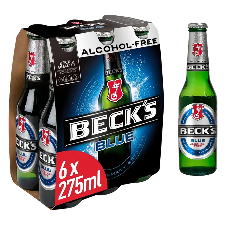 Blue Alcohol-Free Beer Bottles 6x275ml