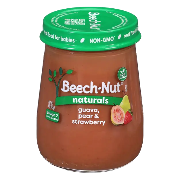 Beech Nut Naturals Stage 2 Baby Food Guava Pear & Strawberry