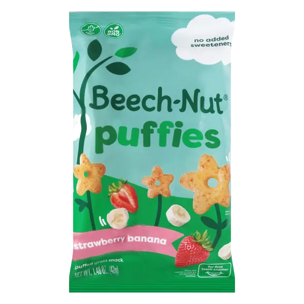 Puffies Strawberry Banana Puffed Grain Snacks
