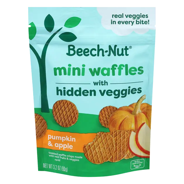 Pumpkin Apple & Cinnamon Mini Waffles with Hidden Veggies