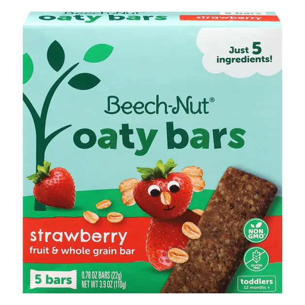 Strawberry Oaty Bars with Fruit & Whole Grain - 5 ct
