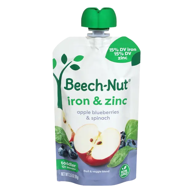 Toddlers Iron & Zinc Apple Blueberries Spinach Fruit & Veg Blend