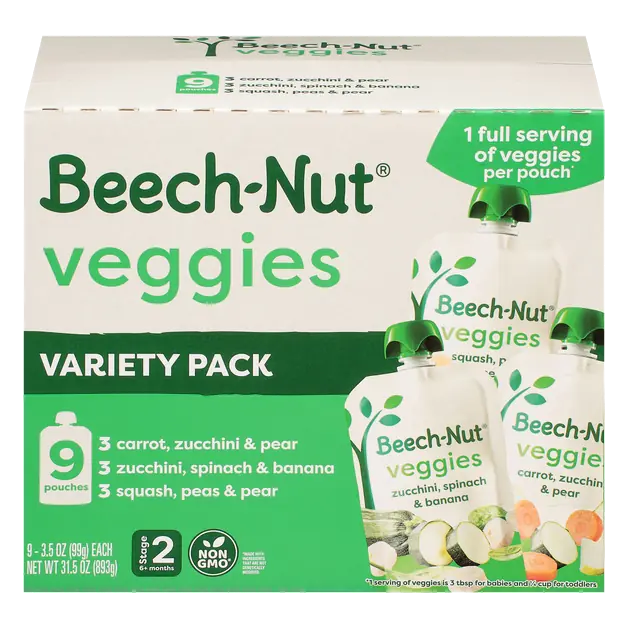 Veggies Stage 2 Baby Food Variety Pack - 9 ct