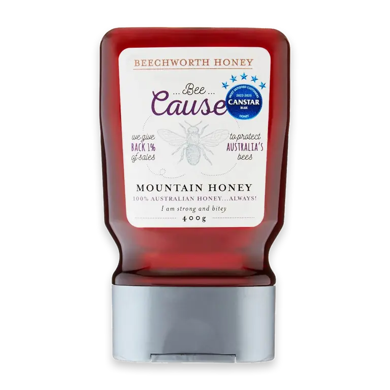 100% Australian Bee Cause Mountain Honey Squeeze