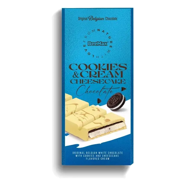 Beemax Cookies and Cream Cheesecake Chocolate Bar, 3.36oz