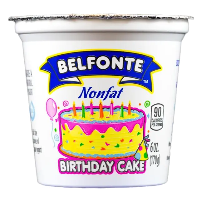 Belfonte Nonfat Birthday Cake Yogurt