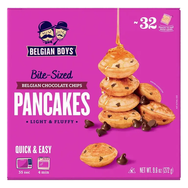 Belgian Boys Bite-sized Chocolate Chip Pancakes, 9.6oz