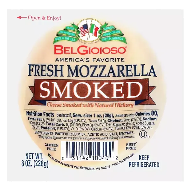 Cheese, Mozzarella, Fresh, Smoked