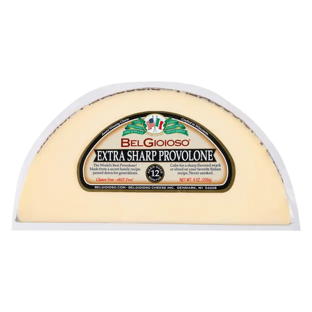 Extra Sharp Provolone Cheese 1/2 Wheel