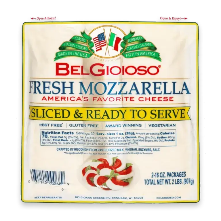 Fresh Mozzarella Cheese Slices